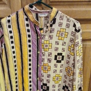 Vintage Patterned Women's Top